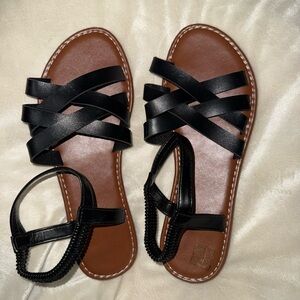 Black Strappy Sandals